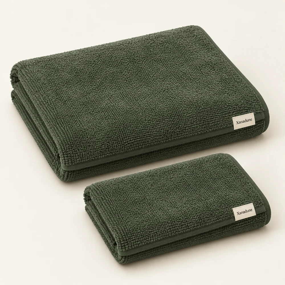 Bath Towel Duo in Moss — Two towels